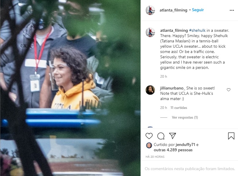 Primeira foto do set de She-Hulk mostra Tatiana Maslany