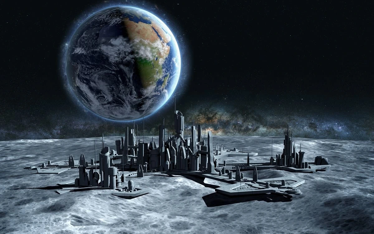 Capa no destaque do post - Cidade autossustentável na Lua entra nos planos da SpaceX